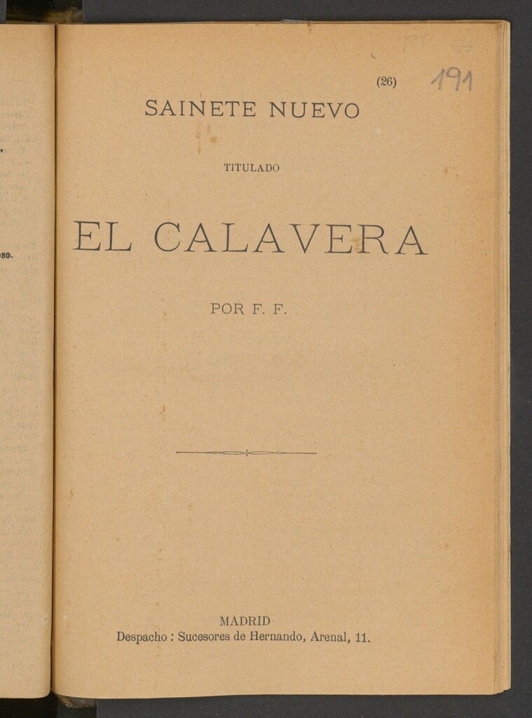 Miniatura de Sainete nuevo titulado El calavera