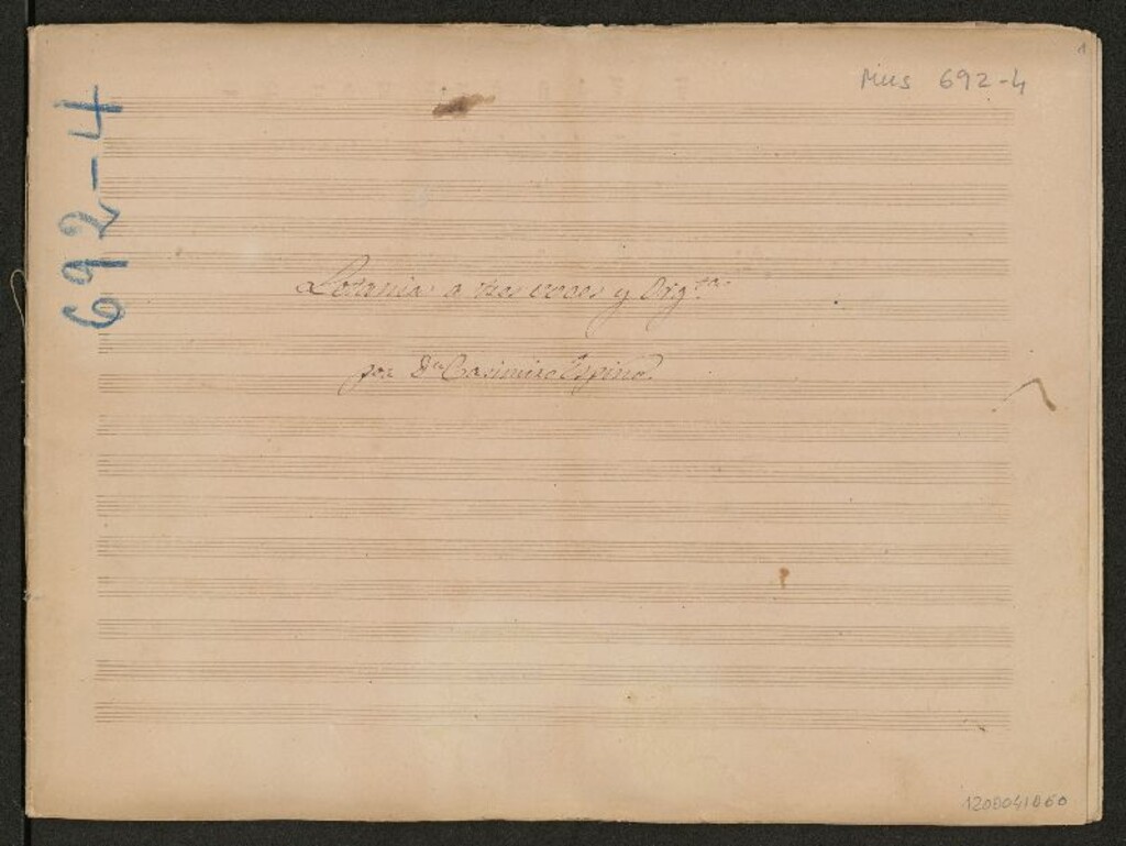 Miniatura de Letania a tres voces y orquesta