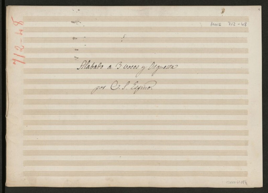Miniatura de Alabado a 3 voces y orquesta