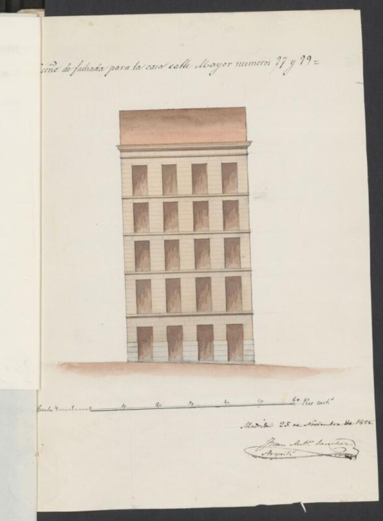 Miniatura de D. Juan Antonio Sánchez, licencia para construir de nueva planta la casa calle Mayor, nº 97 y 99.