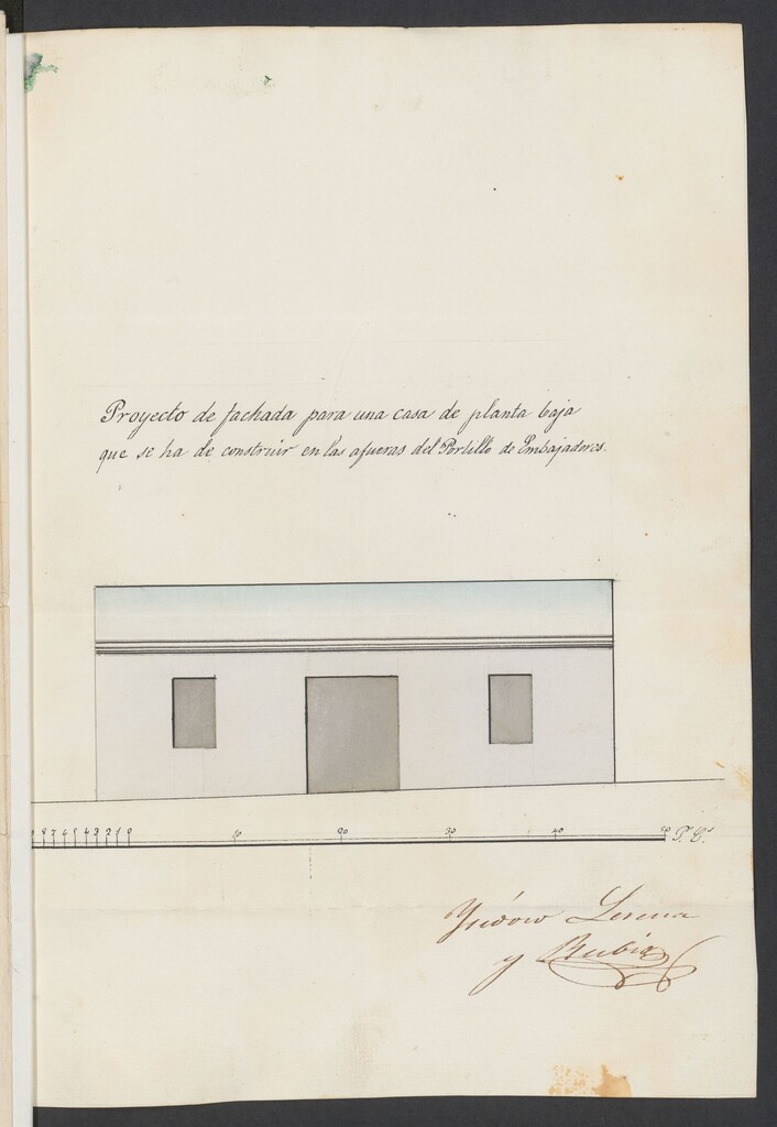 Miniatura de D. Juan Fulgueiras, licencia para construir de nueva planta, extramuros del Portillo de Embajadores.
