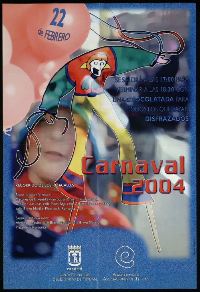 Miniatura de Carnaval 2004, 22 de febrero, recorrido y pasacalles, Plataforma de Asociaciones de Tetuán