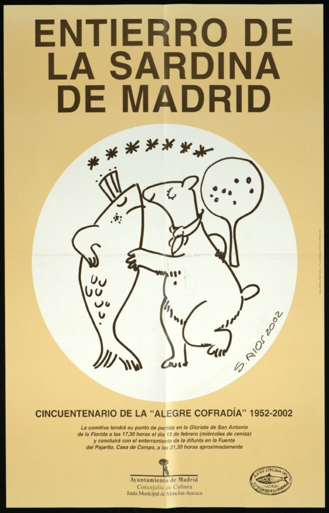 Miniatura de Entierro de la sardina de Madrid. Cincuentenario de la «alegre cofradía». 1952-2002.