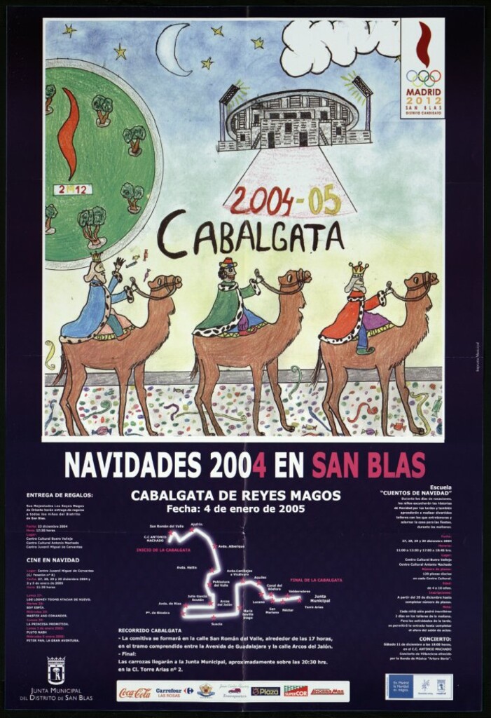 Miniatura de Navidades 2004 en San Blas. Cabalgata de Reyes Magos. 4 de enero del 2005. (Programa)