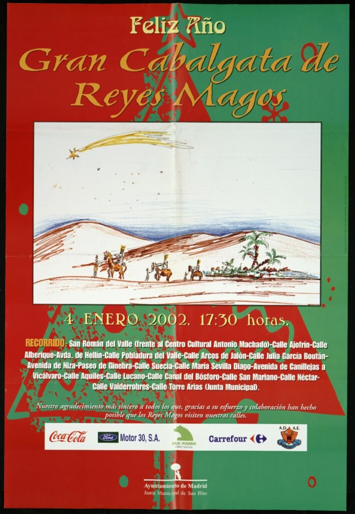 Miniatura de Gran cabalgata de Reyes Magos. 4 de enero de 2002, 17:30 horas. (Recorrido).
