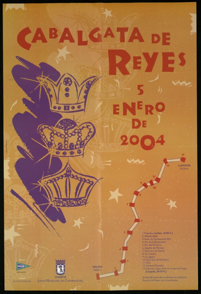 Miniatura de Cabalgata de Reyes. 5 enero de 2004. (Recorrido)