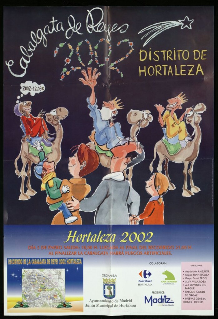Miniatura de Cabalgata de Reyes. Día 5 de enero de 2002. (Recorrido)