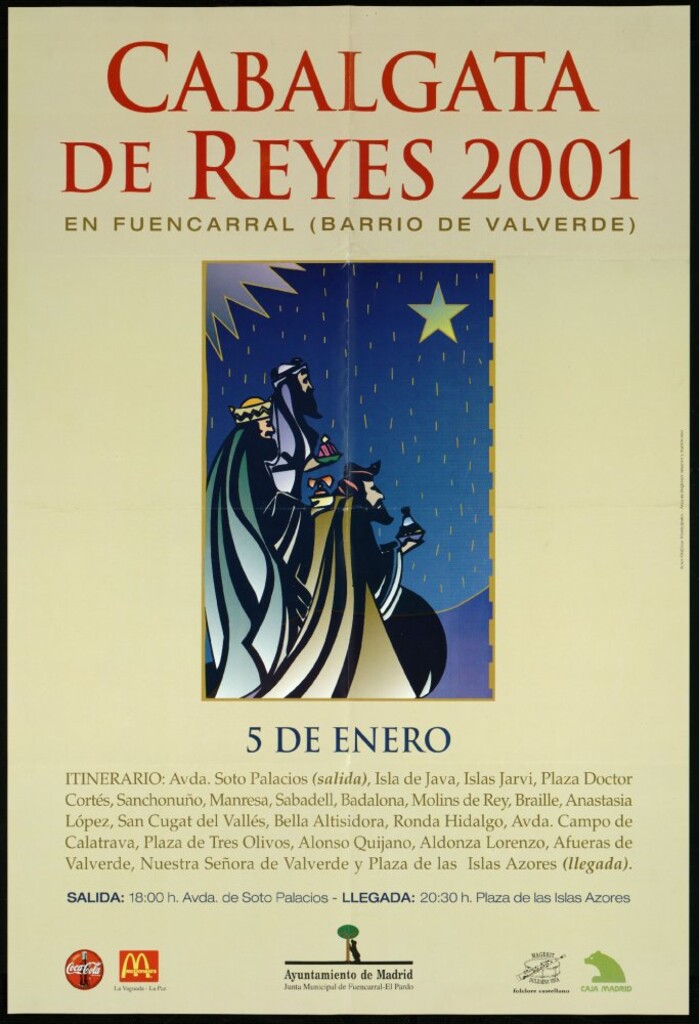 Miniatura de Cabalgata de Reyes 2001 en Fuencarral (Barrio de Valverde). 5 de enero. (Recorrido)