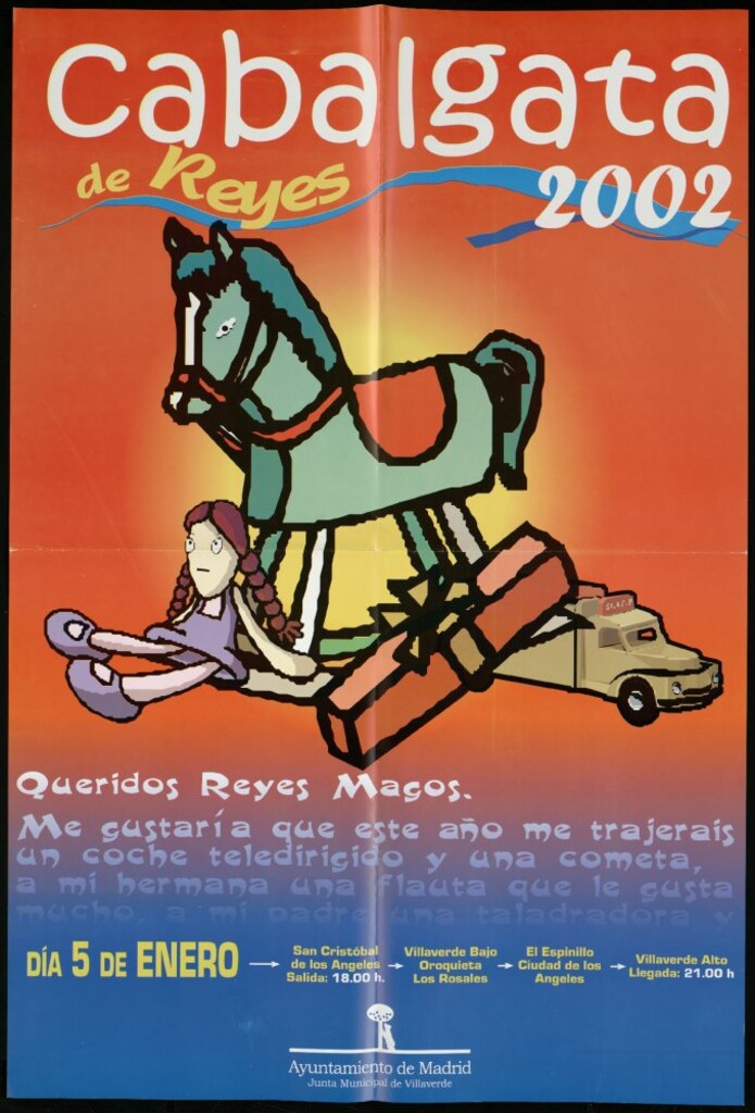 Miniatura de Cabalgata de Reyes 2002. Día 5 de enero. (Recorrido). Junta municipal de Villaverde.