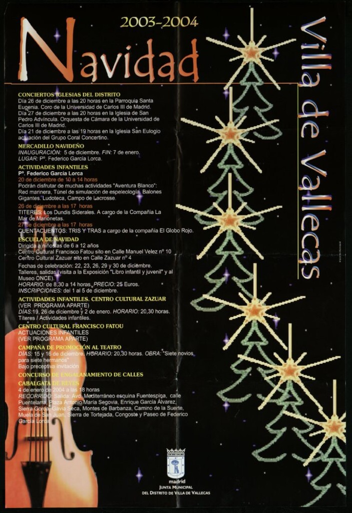 Miniatura de Navidad 2003-2004. Villa de Vallecas. (Programa)
