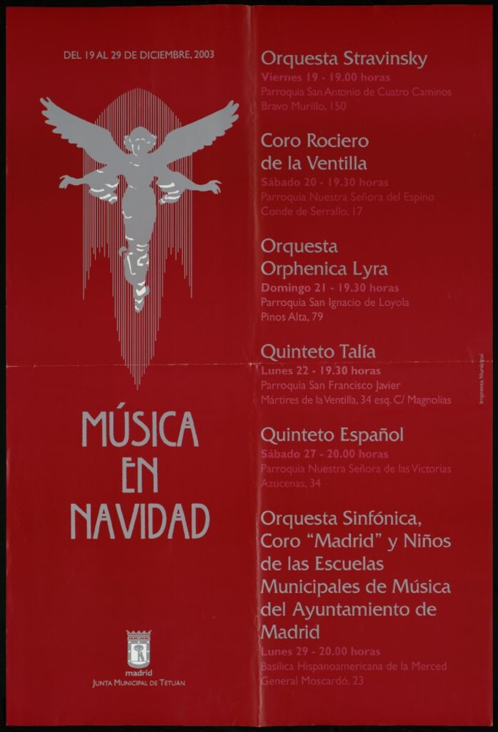 Miniatura de Música en navidad. Del 19 al 29 de diciembre, 2003.