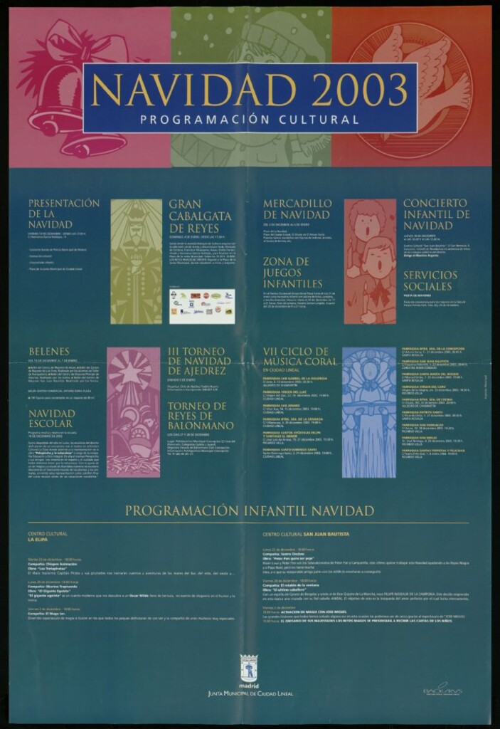 Miniatura de Navidad 2003. Programación cultural y programación infantil navidad.