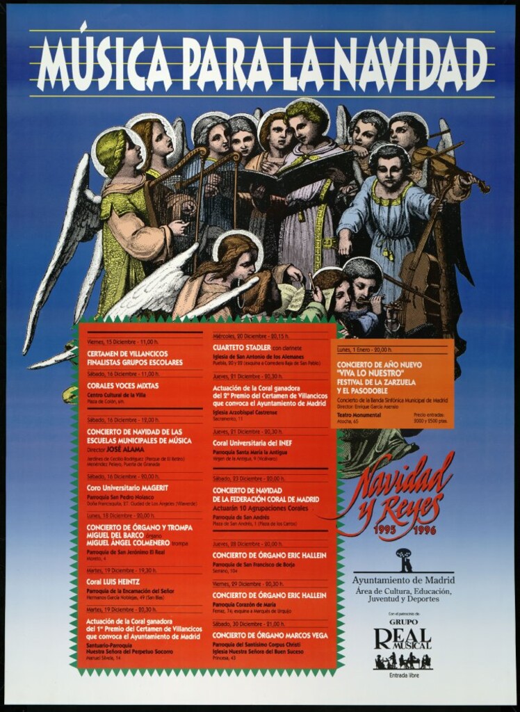 Miniatura de Música para la Navidad. (Programación). Navidad y Reyes 1995-1996