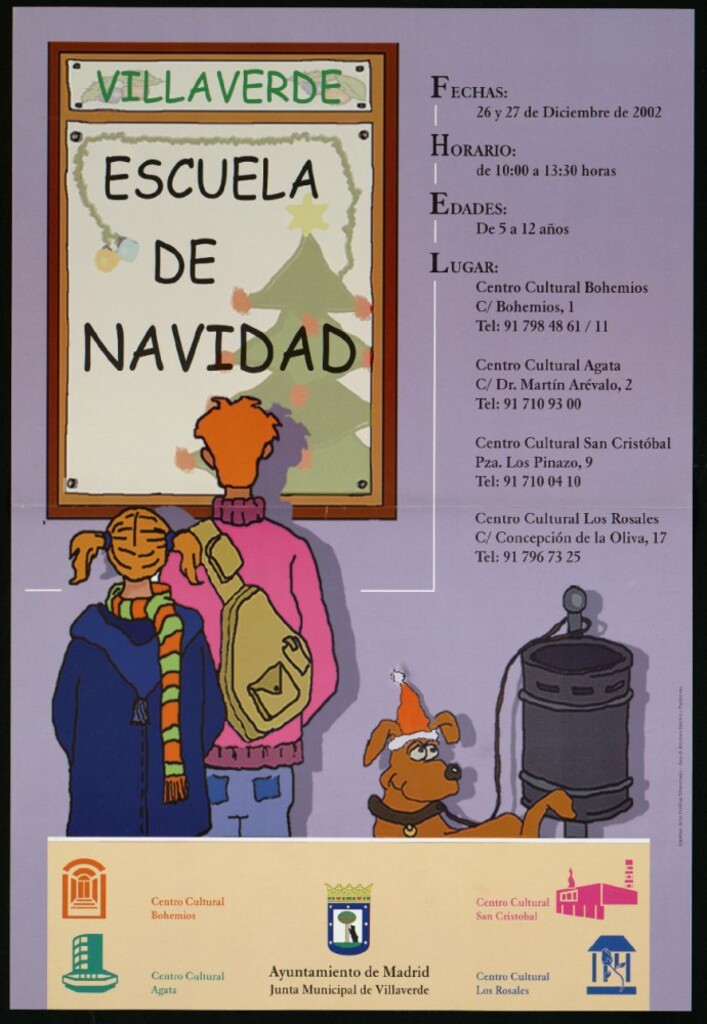 Miniatura de Escuela de Navidad. Villaverde. 26 y 27 de diciembre de 2002. Centro cultural Bohemios, Centro cultural Ágata, Centro cultural San Cristobal, Centro cultural Los Rosales