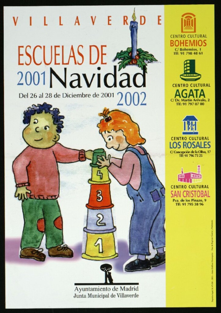 Miniatura de Escuelas de Navidad del 26 al 28 de diciembre de 2001. Villaverde. Centro cultural Bohemios, Ágata, Los Rosales, San Cristobal.