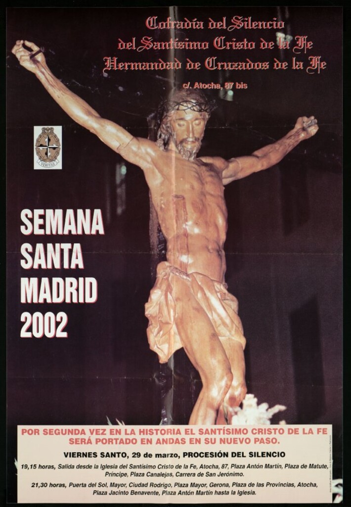 Miniatura de Cofradía del Silencio del Santísimo Cristo de la Fé. Hermandad de cruzados de la Fé. Semana Santa Madrid 2003