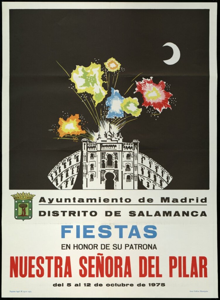 Miniatura de Fiestas en honor de su patrona Nuesra Señora del Pilar. Del 5 al 12 de octubre de 1975.