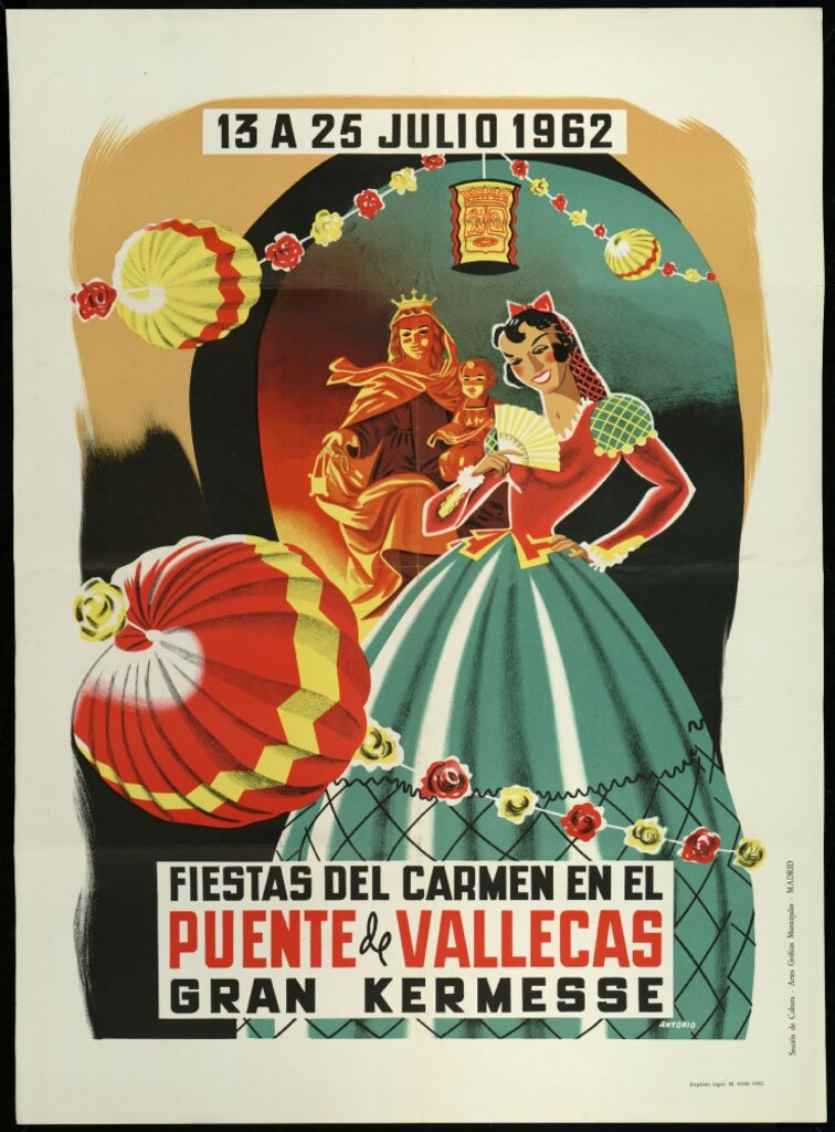 Miniatura de Fiestas del Carmen en el Puente de Vallecas. Gran Kermesse. 13 a 25 de julio 1962