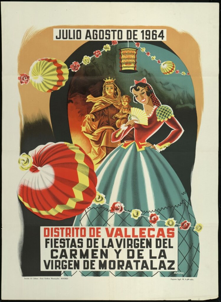 Miniatura de Fiestas de la Virgen del Carmen y de la Virgen de Moratalaz. Julio agosto de 1964