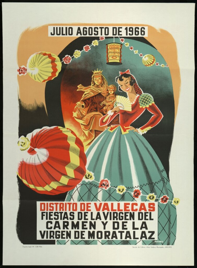 Miniatura de Fiestas de la Virgen del Carmen y de la Virgen de Moratalaz. Julio agosto de 1966
