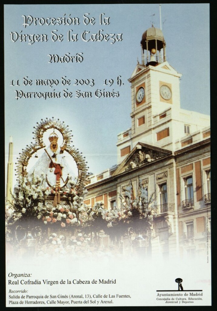 Miniatura de Procesión de la Virgen de la Cabeza. Madrid, 11 de mayo de 2003. 19:00 horas, Parroquia de San Ginés. (Recorrido)