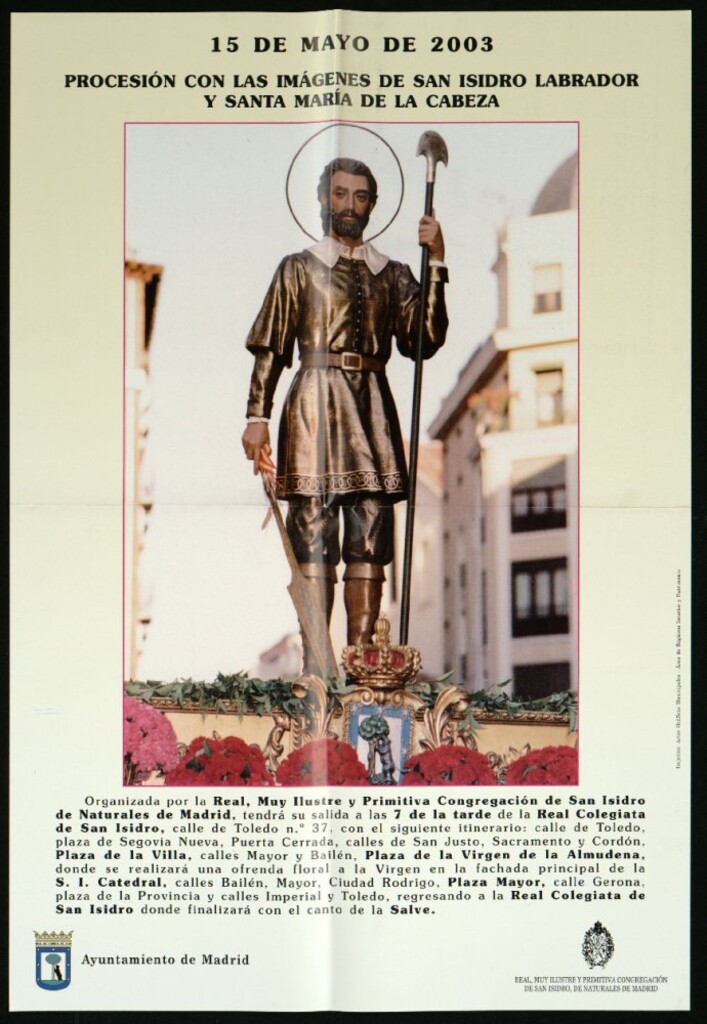 Miniatura de Procesión con las imágenes de San Isidro Labrador y Santa María de la Cabeza. 15 de mayo de 2003. (Recorrido)