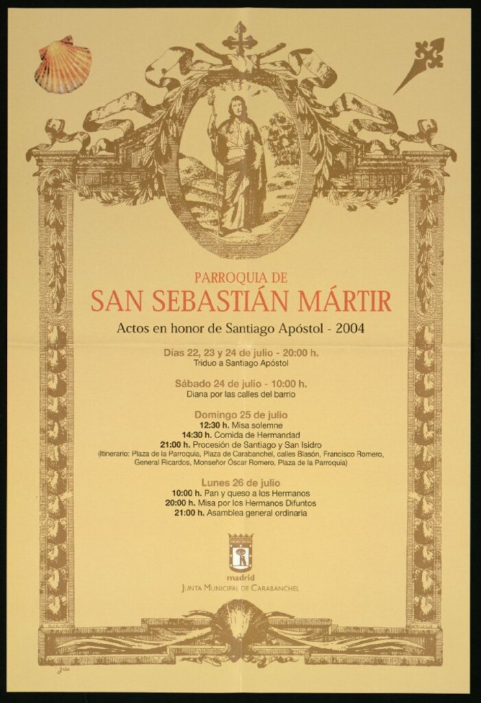 Miniatura de Parroquia de San Sebastián Mártir. Actos en honor de Santiago Apostol-2004. (Programa)