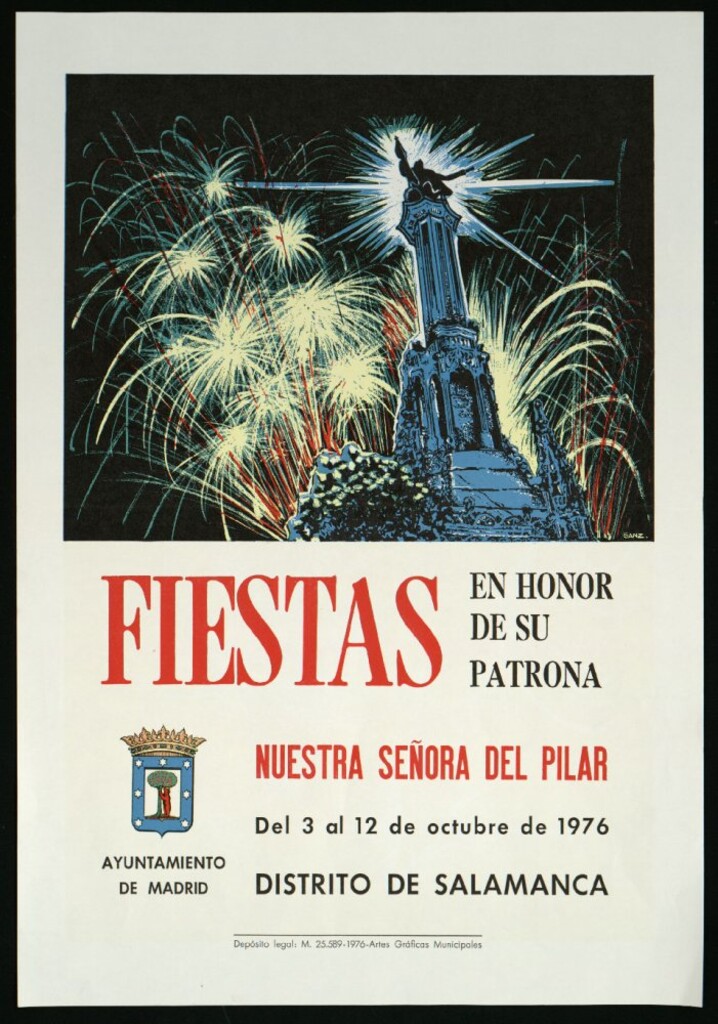 Miniatura de Fiestas en honor a su patrona Nuestra Señora del Pilar. Del 3 al 12 de octubre de 1976