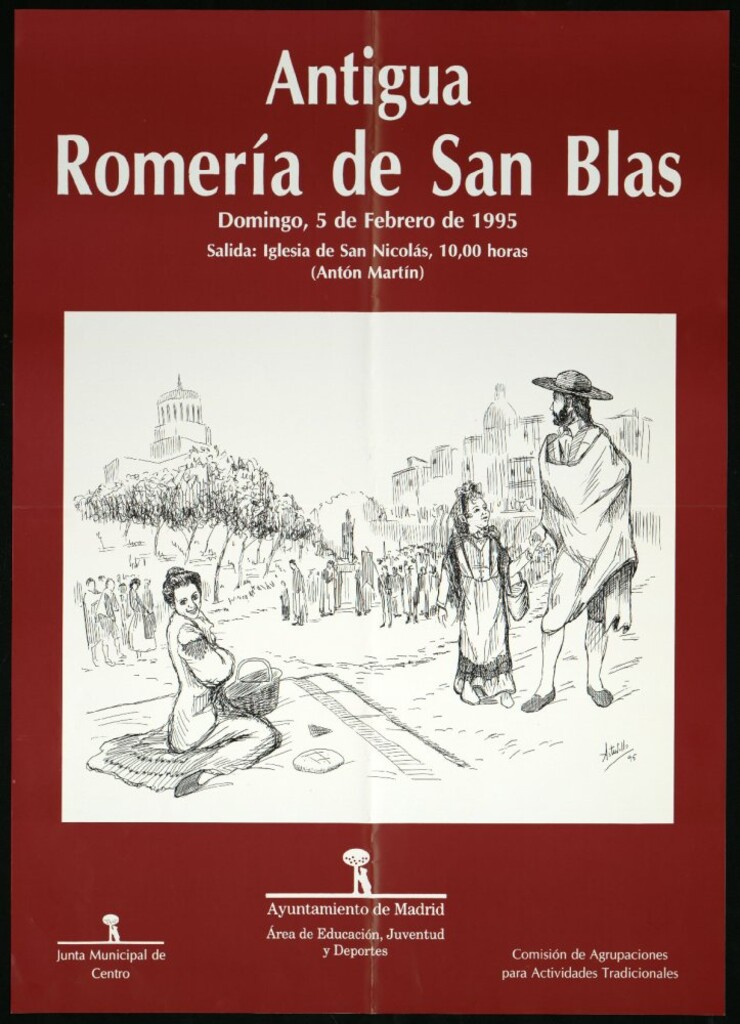 Miniatura de Antigua Romería de San Blas. Domingo 5 de febrero de 1995. Salida Iglesia de San Nicolás 10 horas.