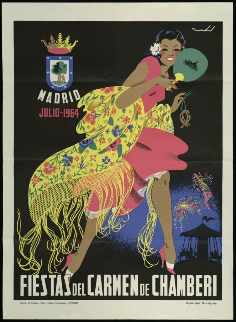 Miniatura de Fiestas del Carmen de Chamberí. Madrid, julio 1964