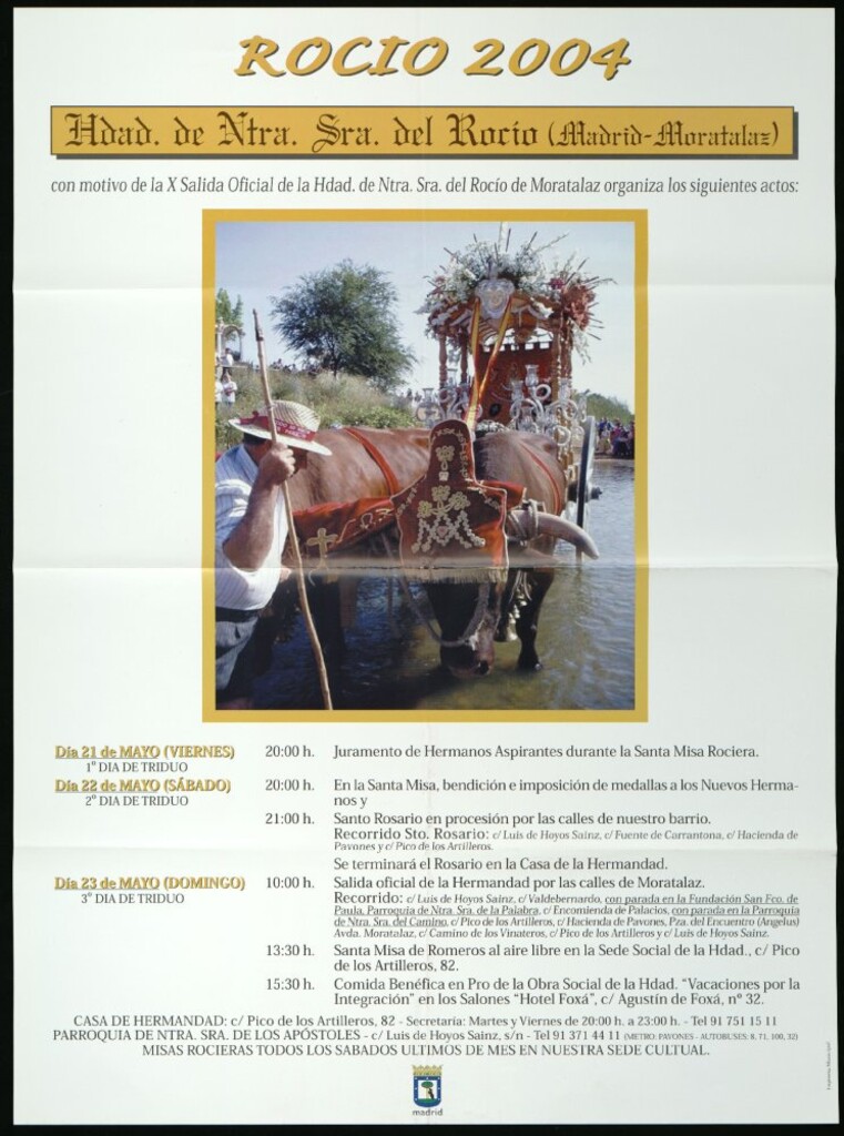 Miniatura de Rocío 2004. Hdad. de nuestra Sra. Del Rocío (Madrid-Moratalaz). Programa.