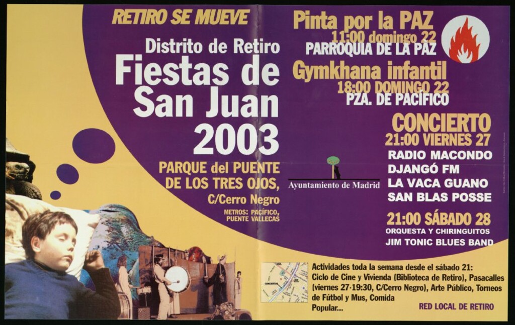 Miniatura de Fiestas de San Juan 2003. Retiro se mueve. Programa. Parque del Puente de los Tres Ojos.