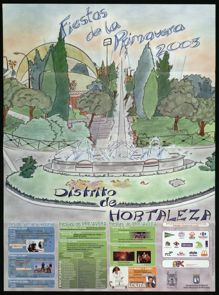 Miniatura de Fiestas de la primavera 2003. Distrito de Hortaleza. (Programa)