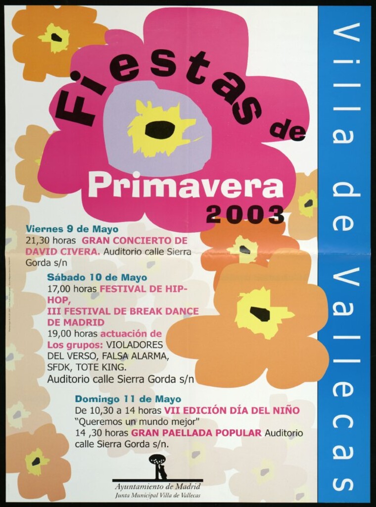 Miniatura de Fiestas de primavera 2003. Villa de Vallecas. (Programa)
