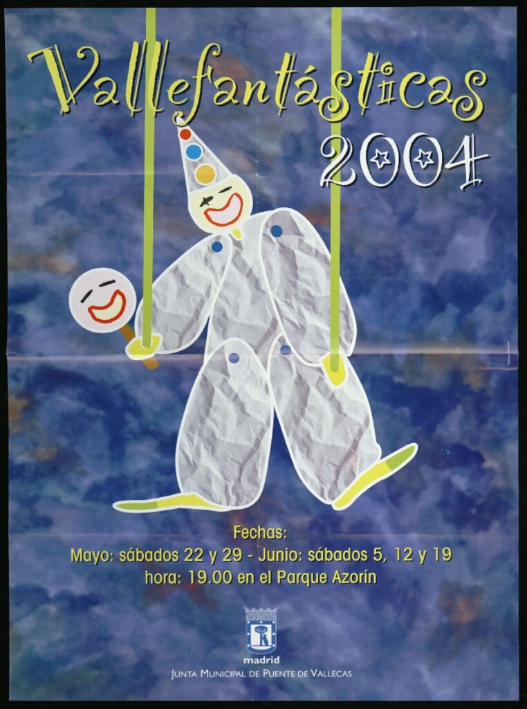 Miniatura de Vallefantásticas 2004. Fechas: Mayo: sábados 22 y 29-junio: sábados 5, 12 y 19. Hora: 19:00 en el Parque Azorín