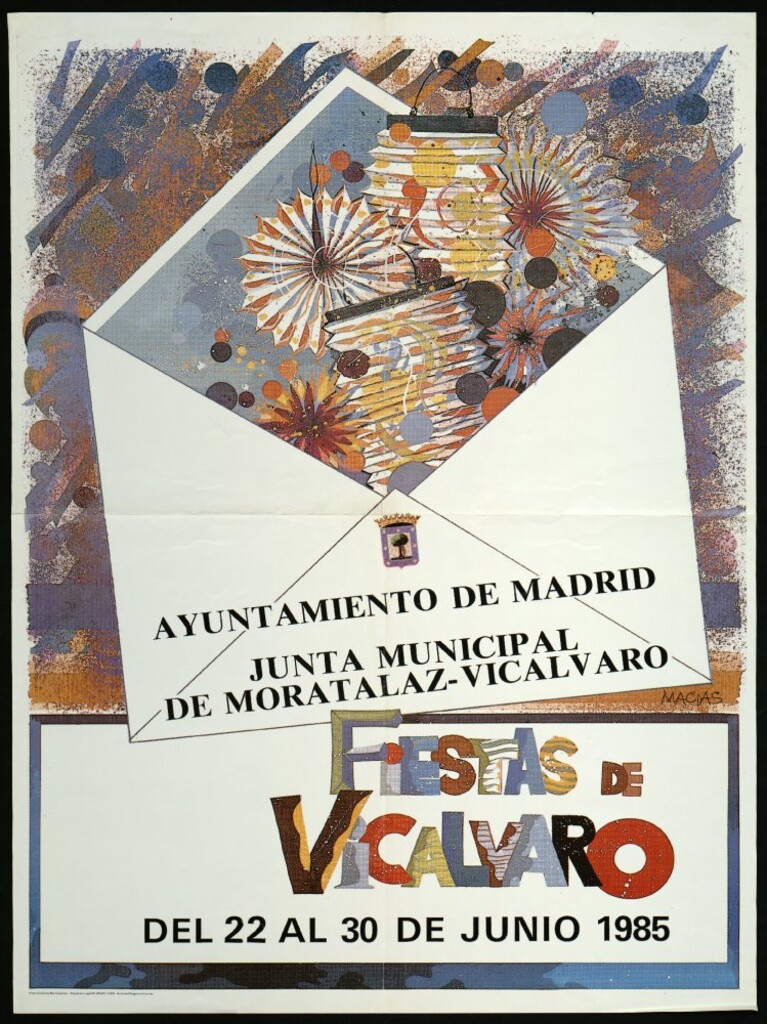 Miniatura de Fiestas de Vicálvaro. Del 22 al 30 de junio 1985. Ayuntamiento de Madrid. Junta municipal de Moratalaz-Vicálvaro.