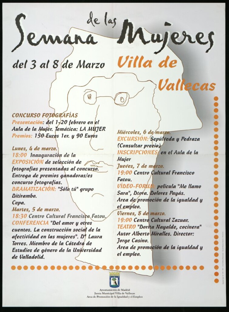 Miniatura de Semana de las mujeres. Del 3 al 8 de marzo. Villa de Vallecas, Programa