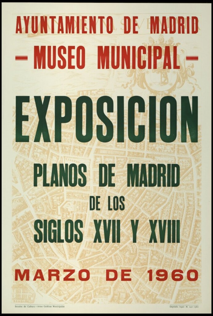 Miniatura de Ecposición planos de Madrid de los siglos XVII y XVIII. Marzo 1960