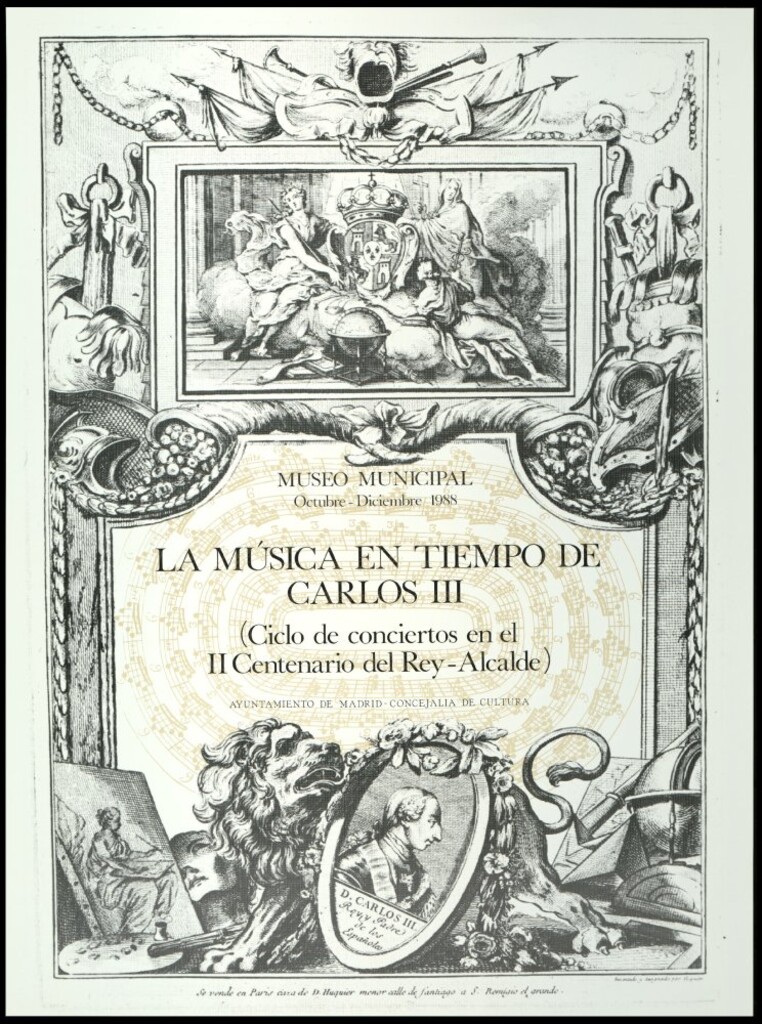 Miniatura de La música en tiempo de Carlos III (Ciclo de Conciertos en el II Centenario del Rey-Alcalde) Octubre-Diciembre 1988