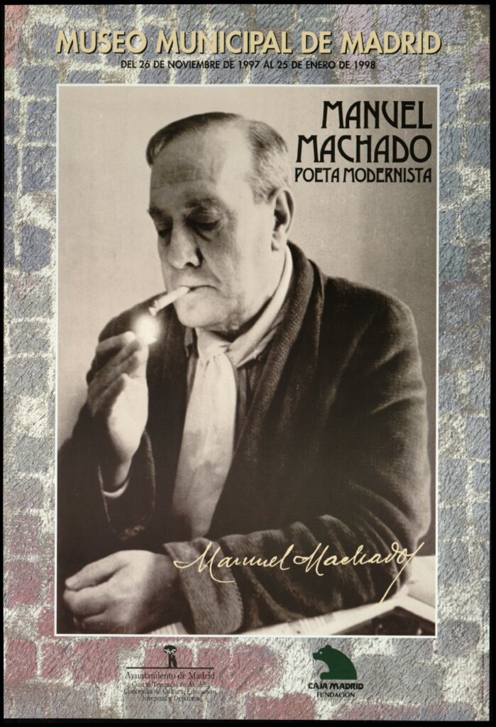 Miniatura de Manuel Machado. Poeta modernista. Del 26 de noviembre de 1997 al 25 de enero de 1998