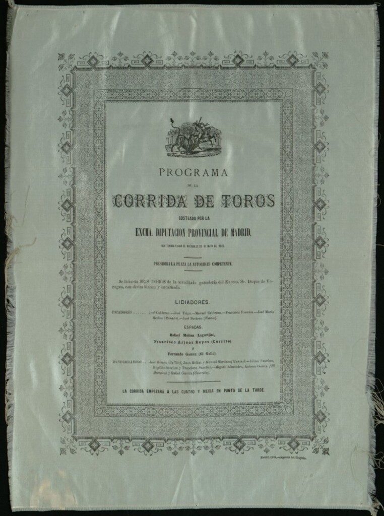 Miniatura de Corrida de toros celebrada el día 30 de mayo de 1883