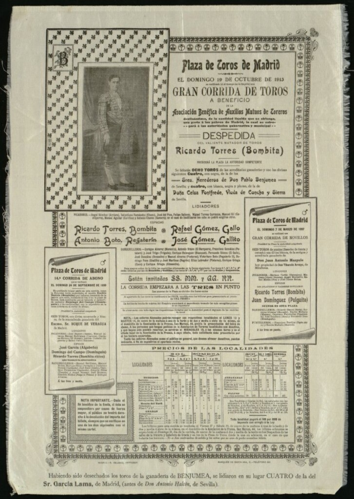 Miniatura de Corrida de toros celebrada el día 19 de octubre de 1913