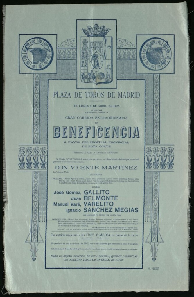 Miniatura de Corrida de toros celebrada el día 5 de abril de 1920