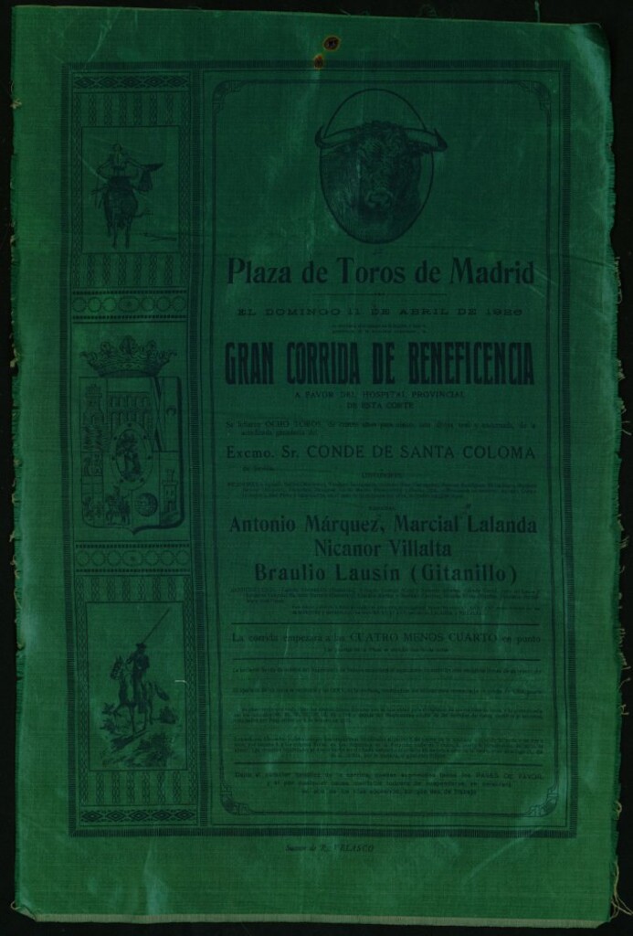 Miniatura de Corrida de toros celebrada el día 11 de abril de 1926