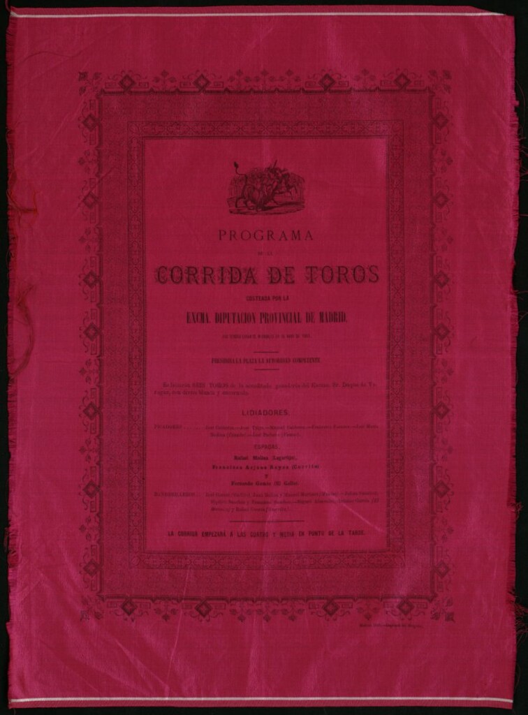 Miniatura de Corrida de toros celebrada el día 30 de mayo de 1883