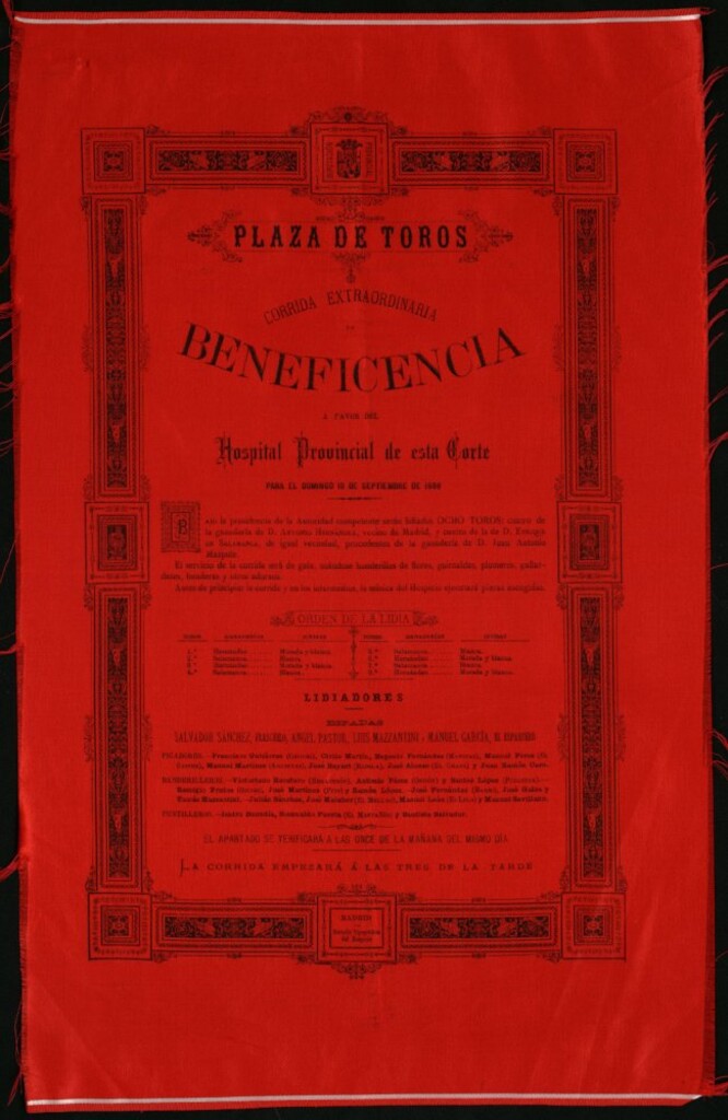 Miniatura de Corrida de toros celebrada el día 19 de septiembre de 1886