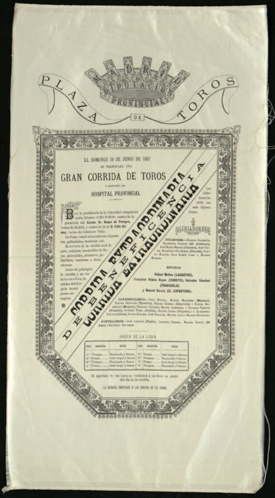Miniatura de Corrida de toros celebrada el día 19 de junio de 1887