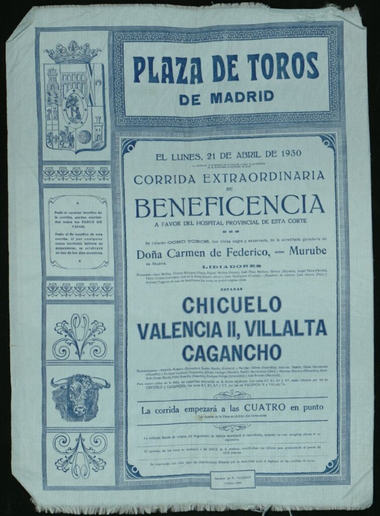 Miniatura de Corrida de toros celebrada el día 21 de abril de 1930