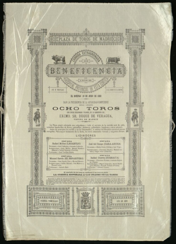 Miniatura de Corrida de toros celebrada el día 10 de junio de 1888