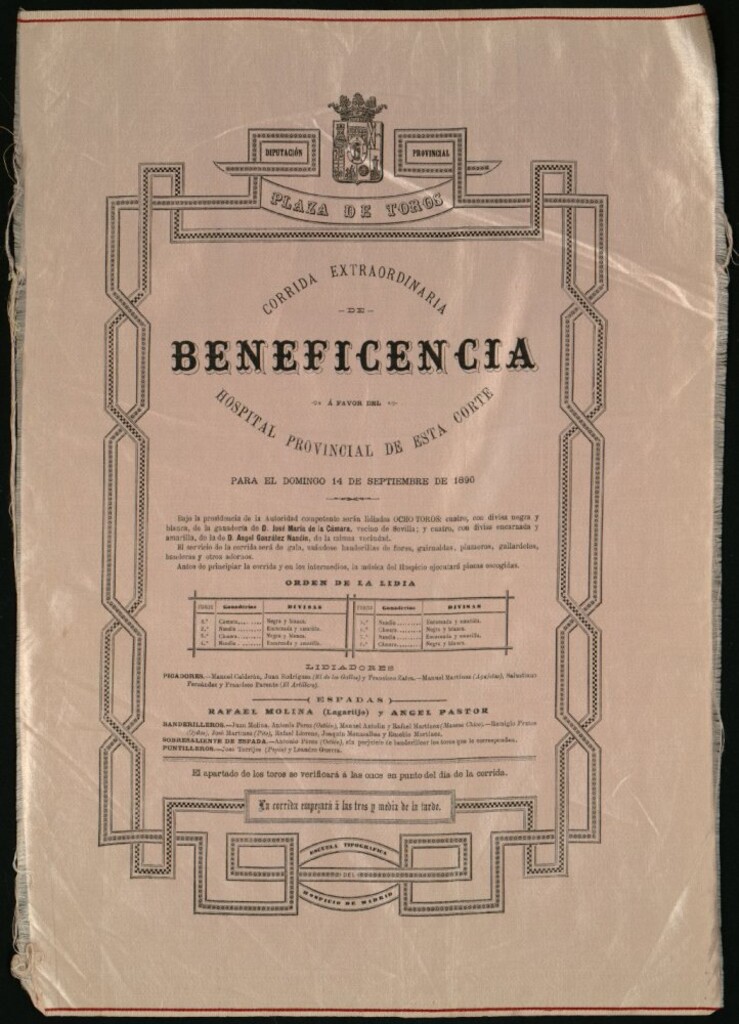 Miniatura de Corrida de toros celebrada el día 14 de septiembre de 1890